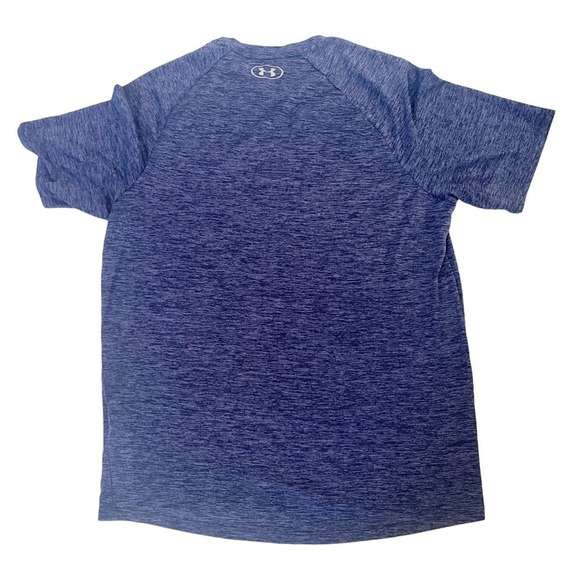 Under Armour Mens Heatgear Tee Shirt Navy Blue Sz LG Short Sleeve Brunswick - Picture 2 of 6